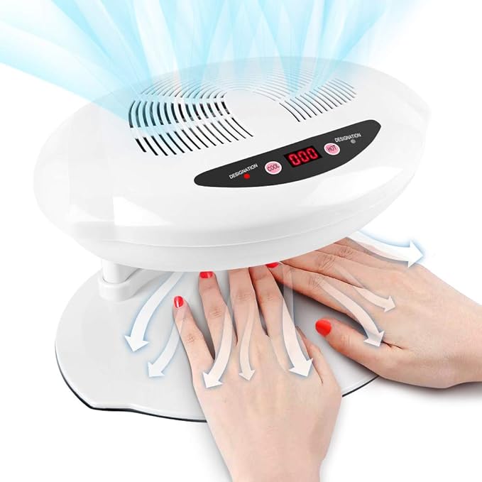 Ejoyous Nail Polish Dryer for Hands and Feet, 2 in 1 Cool/Warm Air Blow, LED, White