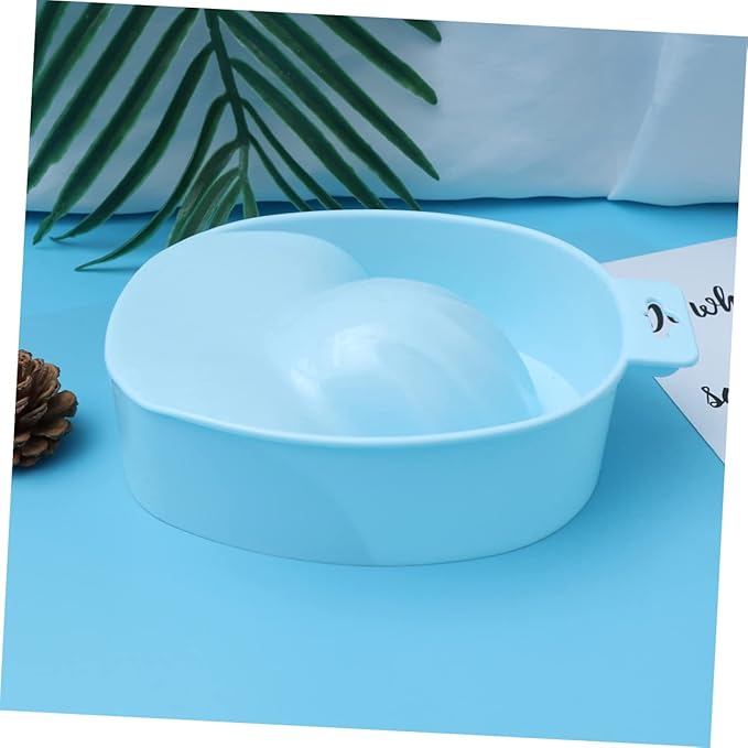 1pc Rectangular Nail Care Soaking Bowl for Manicure Nail Art Bowl for Cuticle Treatment Suitable for Home and Salon Use Blue