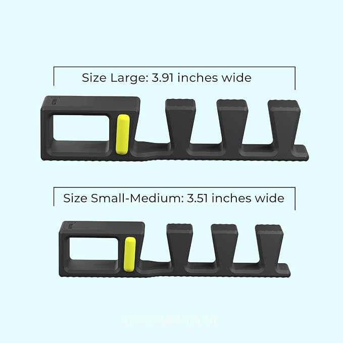 APEX Adjustable Toe Separators, Spreaders, Spacers, Straightener to Correct Toes for Men and Women, Bunion Corrector, Plantar Fasciitis, 50% Thicker, 2 Pairs, S/M and Large, Black
