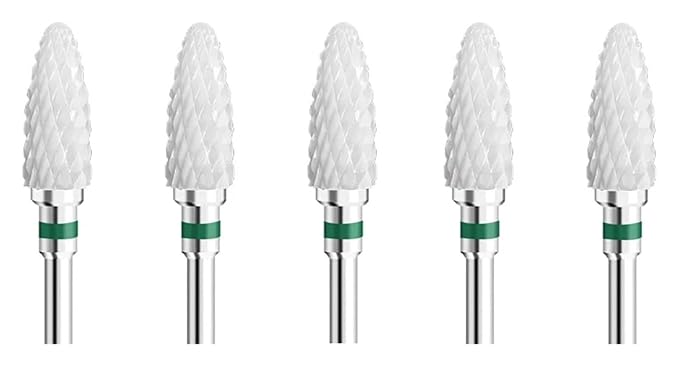 WWJN 5Pc Ceramic Nail Art Drill Bits Rotary Cutter Clean Apparatus for Manicure Nail Milling Machine Accessories Removal Nail Gel Tool