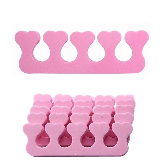 20pcs Soft Foam Sponge Toe Separators Finger Dividers Soft Sponge Finger Divider Spacer Nail Art Manicure Pedicure Tools