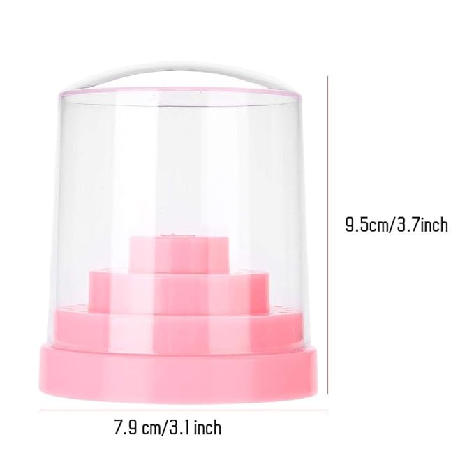 Sonew 48 Holes Nail Drill Holder Professional Nail Art Plastic Drill Stand for Nail Art Drill Bit Organizer Box Holder()