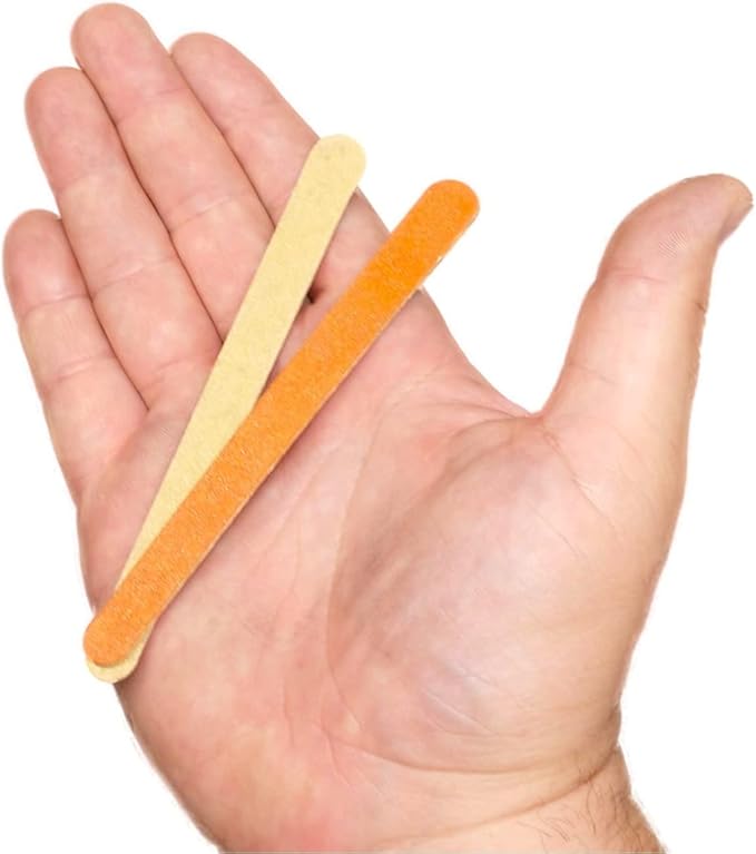 Vakly Professional Nail Files [144 Pack] Emery Boards - Dual Sided 180 Grit Nail Buffering File - Compact Reusable Double Sided Tool for Manicure & Pedicure Shaping & Smoothing Finger and Toenails