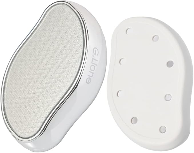 Nano Glass Foot File Callus Remover - Crystal Glass Pedicure Foot Care Foot Scrubber Painless Dry and Wet Use for Hard Skin Calluses Removal (Silver)