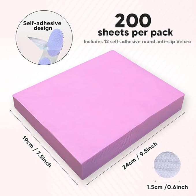200 Sheets Nail Dust Collector Filter Paper with 12 Pcs Velcro Disposable Nail Dust Filters for Most of Nail Dust collector Machine Nail Tech Nail Supplies Accessories for Nail Salon&Home