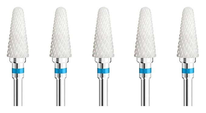 WWJN 5Pc Ceramic Nail Art Drill Bits Rotary Cutter Clean Apparatus for Manicure Nail Milling Machine Accessories Removal Nail Gel Tool