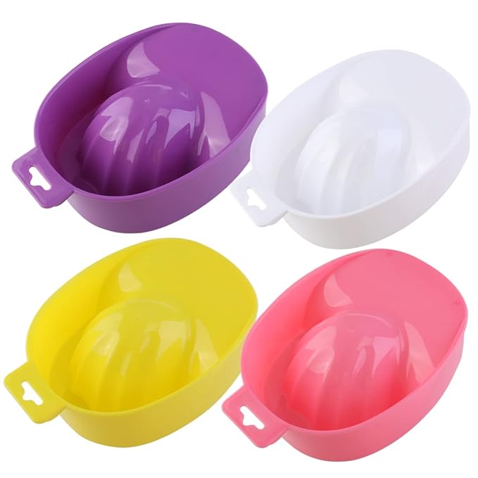 6pcs Professional Nail Tools Manicure Nail Care Bowl for Soak and Polish Random Color