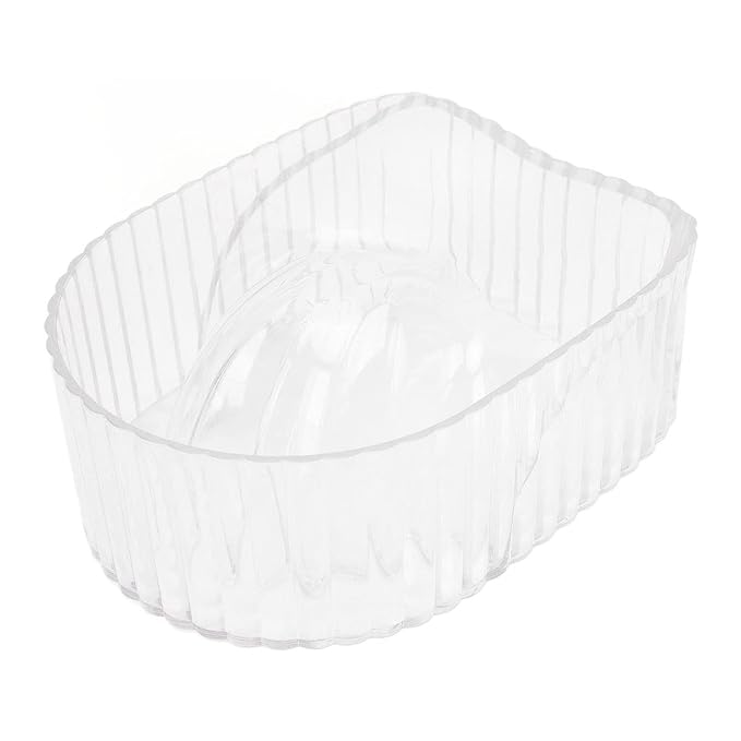 Nail Art Wash Soaker Tray, Transparent Hand Soaking Bowl Portable Acrylic Manicure Soaking Soak Bowl, Art Polish Remove Wash Soaker for Beauty Salon (Transparent)