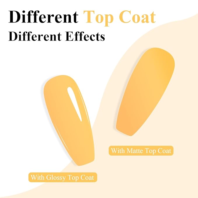 Imtiti Orange Gel Nail Polish, Orange Yellow Gel Polish High Gloss Soak Off UV LED Nail Gel Polish Spring Summer Art Manicure Salon DIY Design 10ML