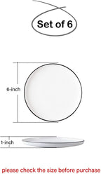 6-inch Small Porcelain Appetizer Plates, Snacks Plate - Image 2