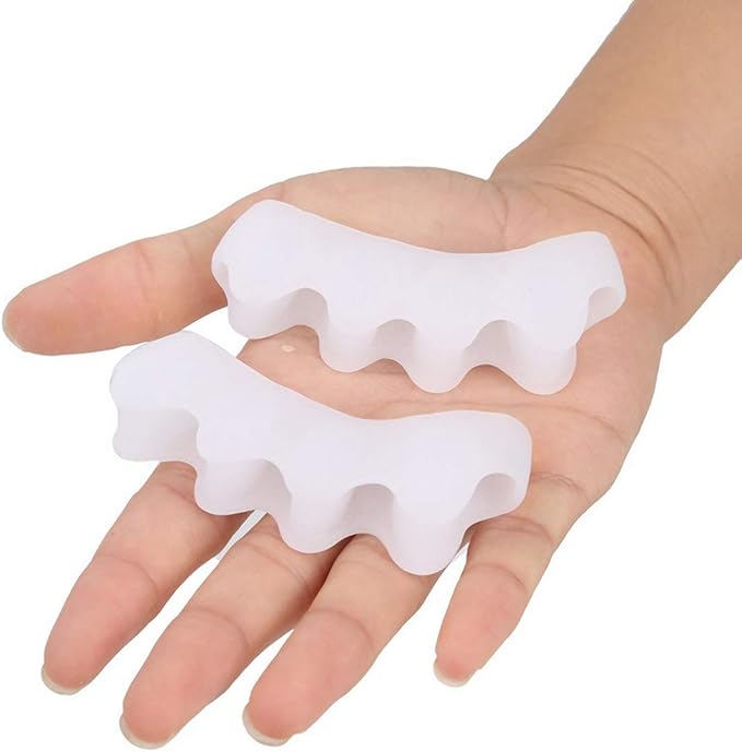 Toe Separators for Children, 2 Pairs Gel Toe Stretchers for Overlapping Toes, Kids Toe Separators Silicone, Toe Spacers Orthopedic Bunion Corrector, Hammer Straighten Correct Bunion Pain Toe for Kids