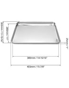 QWORK Stainless Steel Surgical Tray, Flat Bottom Tray, - Image 3