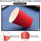 75 Pack 8 oz Disposable Paper Cups, Paper Coffee Cups-Red | Beverage Cups - Image 3