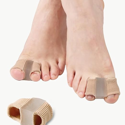 Baluue 4Pcs Ergonomic Woven Separator Comfortable Foot Care Tool for Space Cover for Hallux and Little Durable Design for Long Term Use