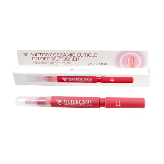 1PCS Ceramic Cuticle On/Off Oil Pusher Cuticle Pusher