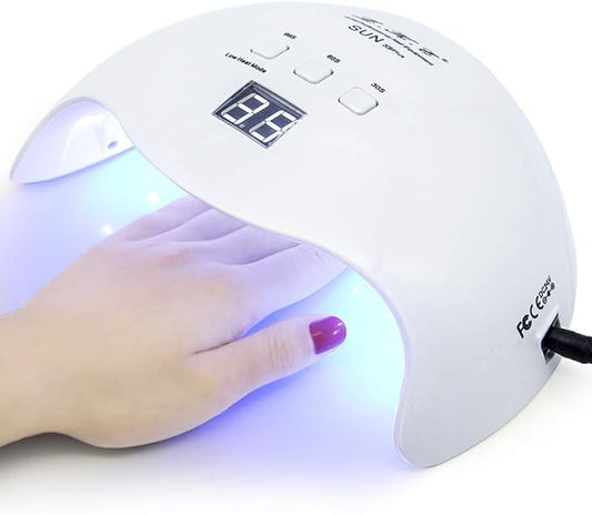 Gel UV LED Nail Polish Lamp, LKE Nail Dryer 40W LED Light with 3 Timers Professional for Nail Art Tools Accessories White