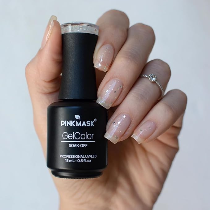 PINK MASK Gel Color Nail Polish Patch - Cruella Col. 15ml / o.5 oz - UV/LED Gel Polish, Non Wipe, Long Lasting, Soak Off Formula