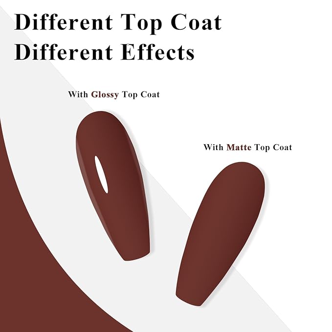 Imtiti 10ML Chocolate Brown Gel Polish Soak Off LED UV Nail Gel DIY at Home Salon Art Gift for Women Girls 1PCS