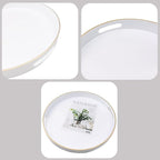 White Round Decorative Tray - Image 5