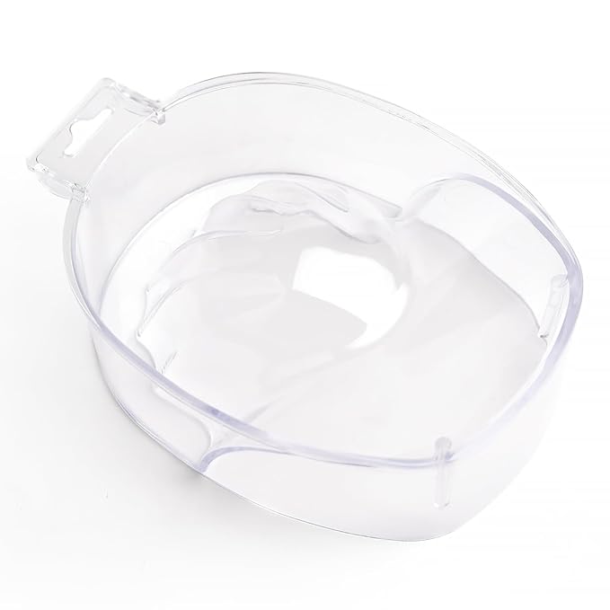 Nail Spa Soak Bowl Gel Polishing Remover Manicure Soaking Bowl Clear Acrylic Nail Soak Bowl Warm Water Bowl Hand Bowl With Handle Hand Care Tools, Transparent