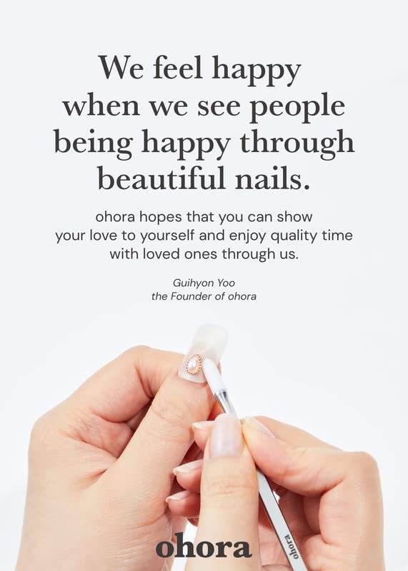ohora Semi Cured Gel Nail Strips (N Veil) - White, Ombre, Works with Any UV/LED Lamps, Salon-Quality, Long Lasting, Easy to Apply & Remove - Includes 2 Prep Pads, Nail File & Wooden Stick