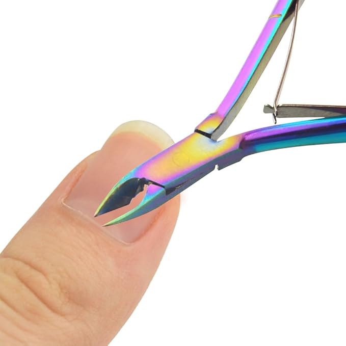 8Pieces Cuticle Trimmer Cuticle Nipper Cuticle Remover Cuticle Cutter Stainless Steel Cuticle Cutter Clipper Nail Tools for Fingernails and Toenails (Rainbow)
