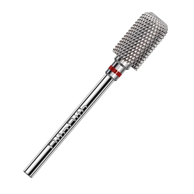 Nail Drill Bit 3/32”Fast Remove for Acrylic or Hard Gel,Barrel Electric Nail File Carbide Bit for Nail Cuticle Gel Dipping Powder Polishing, Professional Manicure Pedicure Nail Art Tool,Fine