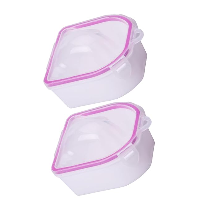 2pcs Nail Soaking Bowl for Nail Polish Gel Dual Soaking Bowl for Manicure Art Supplies Safe Acrylic Material