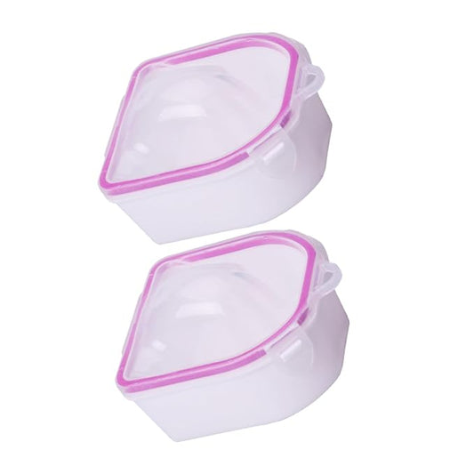 2pcs Nail Soaking Bowl for Nail Polish Gel Dual Soaking Bowl for Manicure Art Supplies Safe Acrylic Material