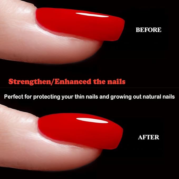 FZANEST Builder Gel Top Coat For Nails 15ml, 5 in 1 Non Wipe Builder Hard Gel in a Bottle, High Gloss Shine No Wipe Top Coat Rhineston Glue Nail Strengthen Extension
