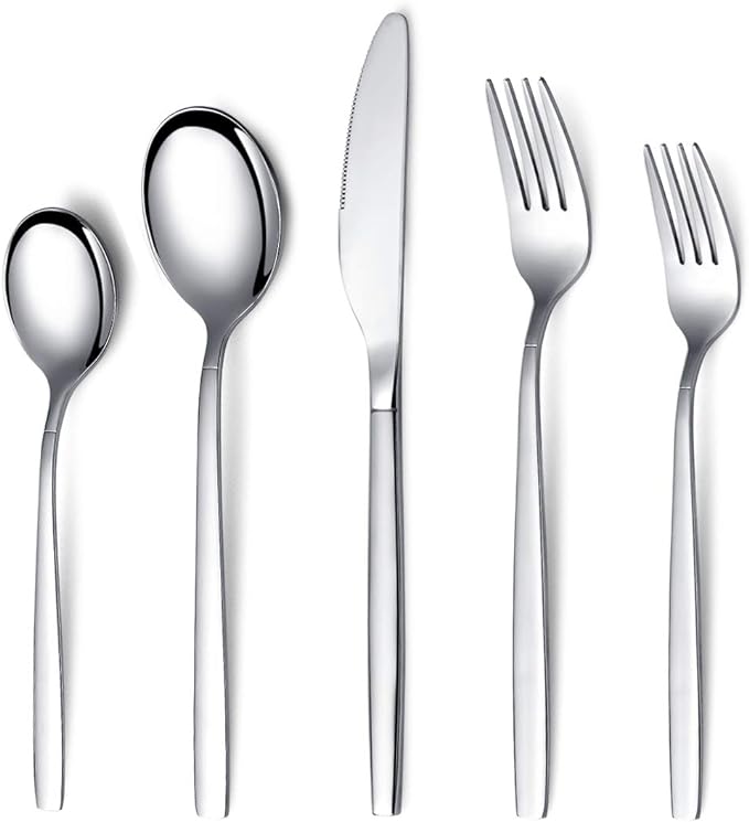 Berglander Flatware Set 20 Pieces, Stainless Steel Flatware Set by Berglander