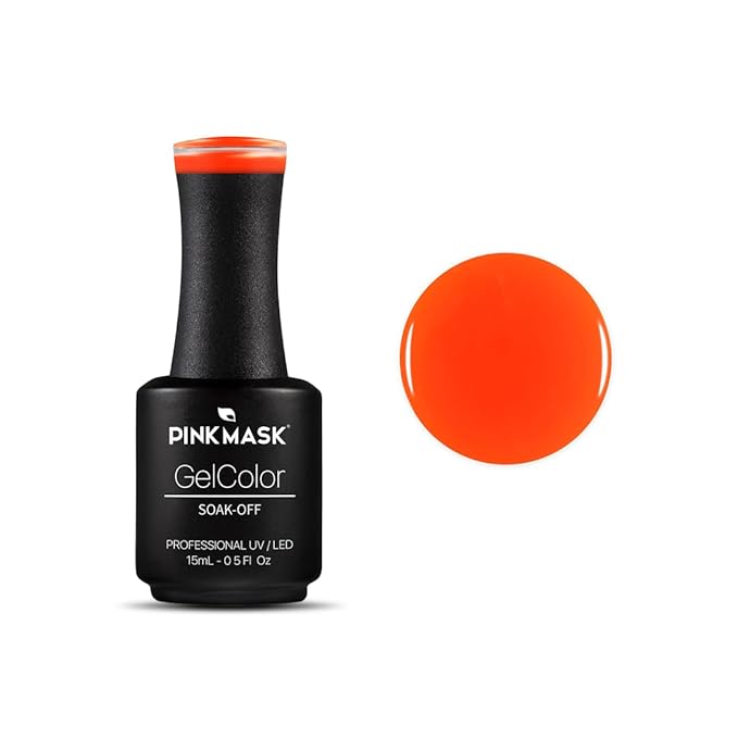 PINK MASK Gel Color Nail Polish Tiffany - Col. She Is So Jelly 15ml / o.5 oz - UV/LED Gel Polish, Non Wipe, Long Lasting, Soak Off Formula