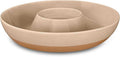 Mora Ceramic Chips and Dip Serving Tray: Large Divided Party Bowl Set by MORA