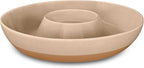Mora Ceramic Chips and Dip Serving Tray: Large Divided Party Bowl Set by MORA
