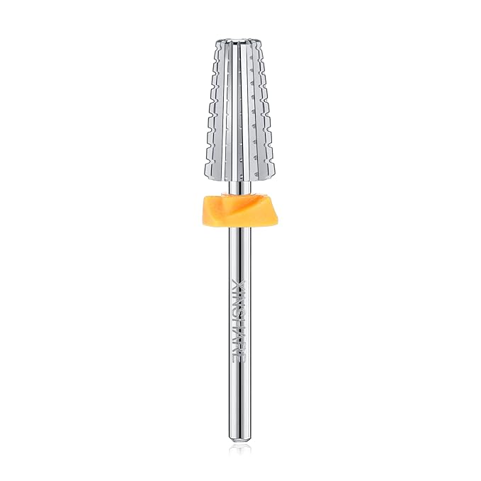 5 in 1 Nail Drill Bits 3/32" Carbide Bits Fast Remove Acrylic or Hard Gel Polishing Suitable for Manicure Pedicure Nail Art Cuticle Bits Both Left and Right Handed Two Way Rotate 2XC