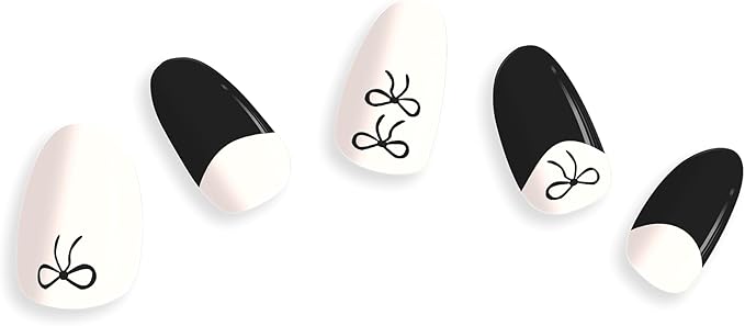 Semi Cured Gel Nail Strips - Trendy Nail Polish Wraps Works with Any UV Lamp - Long Lasting Easy Salon Manicure - 24pcs with 2 Prep Pads, Nail File & Cuticle Stick (Knot Yours)