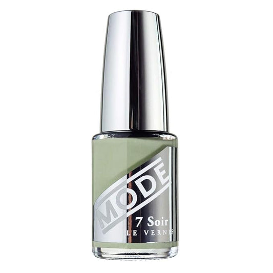 MODE Camo Army Green Sage Nail Polish Long Lasting Pigment Rich Nail Lacquer Color, Chip Resistant Strengthening Protection, Made in NY USA, 7 Soir Le Vernis, Era of Awe