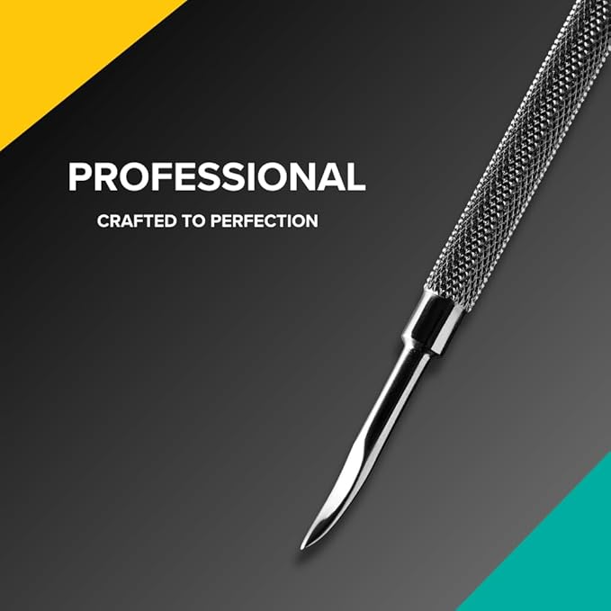 Rui Smiths Pro Cuticle Pusher with 2 Ends - Stainless Steel Manicure Tool - Style 113