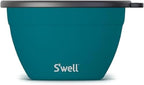 S'well Stainless Steel Salad Bowl Kit 64oz, Peacock Blue, Comes by Swell