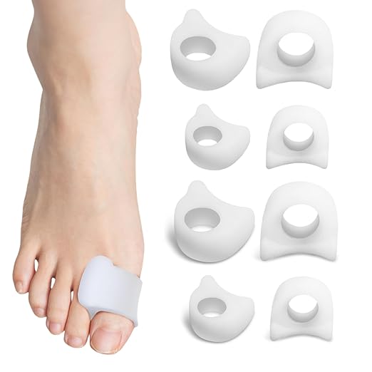 Toe Separators for Women, Yoga Toes Separator Women, Bunion Corrector for Big Toe, Toe Separators for Overlapping Toes for Bunions, Overlapping, Corrector and Spacer, White