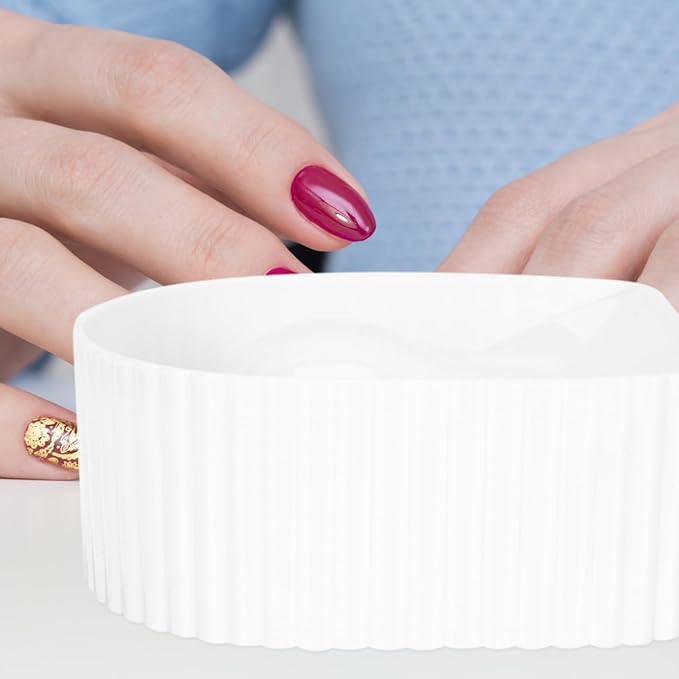 Acrylic Nail Soaking Bowl for Manicure Ergonomic Hand Rest Design for Nail Art Polish Remover and Treatment Ideal for Home and Salon Use 5.51 X 4.33 X 2.36 Inches