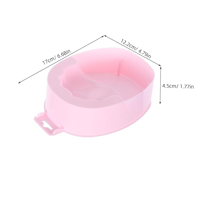 1pc Pink Single-layer Soaking Bowl for Nail Care and Manicure Nail Removal Container for Cuticle Softening and False Removal Suitable for Home Salon Use