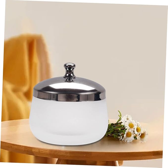 Frosted Glass Nail Art Bowl with Lid Durable Manicure Cup for Nail Care Professional Dappen Dish for Soaking Cleaning