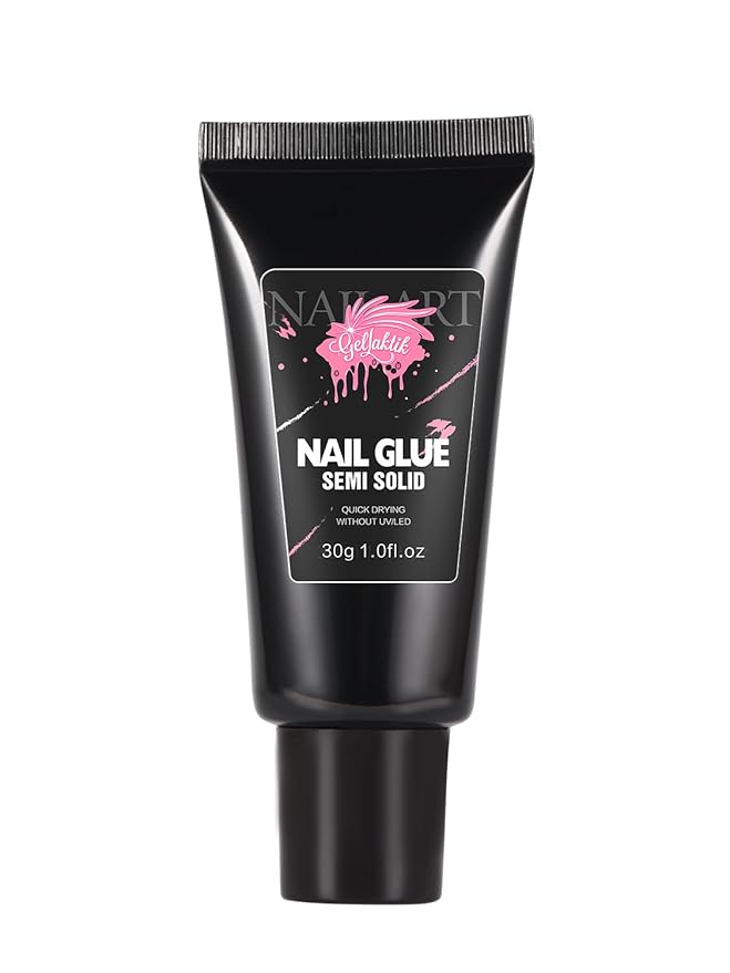 30ML Strong Nail Glue for Press On Nail Tips, Glue Gel for False Nails Fake Acrylic Nail, Upgraded Quick Drying, No Lamp Needed, Long Lasting