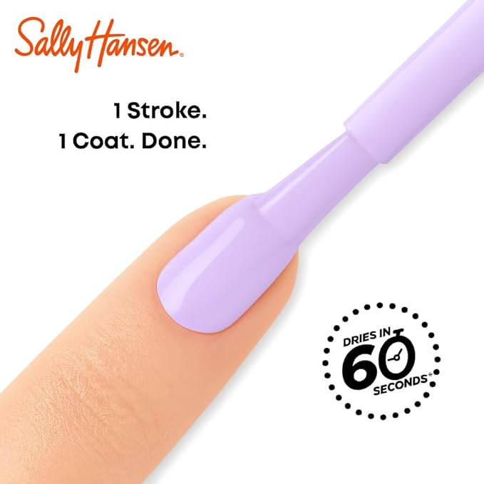 Sally Hansen Insta-Dri Nail Polish | Quick Dry, Long Lasting, Streak-Free Shine | Opaque, Shiny | 460 Traveling Light | Light Lavender Nail Color