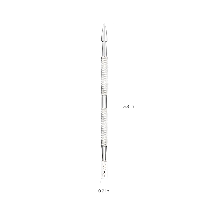 NGHIA Pusher - S-504 (Stainless Steel) | Double–Ended Nail Cleaner and Spoon Pusher | Premium Quality for Nail Care | Ergonomic Design | Suitable for Professional & Home Use