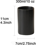 Japanese Minimalist Black and White Style Handleless Straight Ceramic Mug - Image 2
