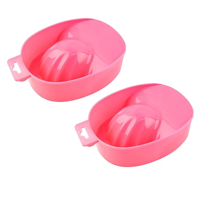 Framendino, 2 Pack Manicure Bowls Nail Soaking Soak Off Tray Art Hand Wash Spa Tool