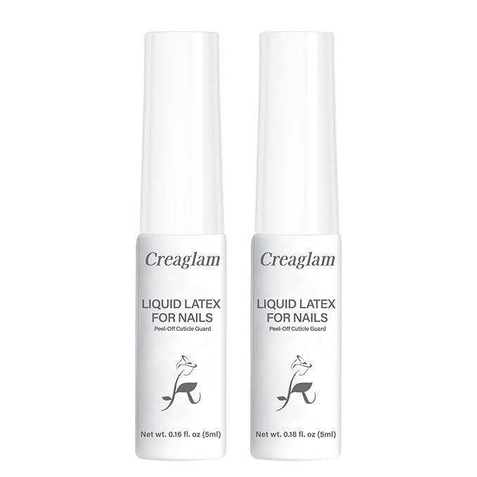 Liquid Latex for Nails - 2-Pack Set - Quick-Dry, Peel Off Cuticle Guard & Nail Polish Barrier Protector for Flawless Manicures & Nail Art (2 x 5ML Bottles)