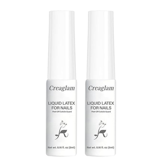 Liquid Latex for Nails - 2-Pack Set - Quick-Dry, Peel Off Cuticle Guard & Nail Polish Barrier Protector for Flawless Manicures & Nail Art (2 x 5ML Bottles)